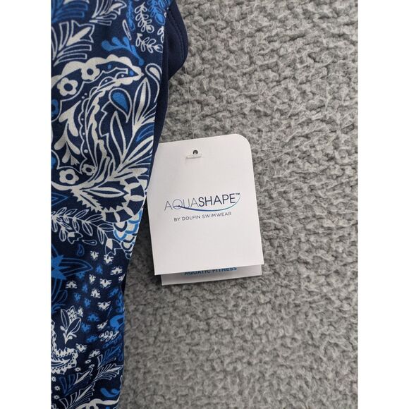 NWT Dolfin Aquashape Women's XS Santorini Racerback Tankini Top Navy Blue - Picture 11 of 12